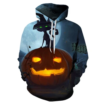 

Cool Men 3D Printed Pumpkin Sweatshirt Halloween Design Pullover For Male Long Sleeve Hoodies Drop Ship