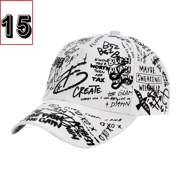 38 Styles Hot Graffiti Baseball Cap Women’s Hat Summer Sun Hat Cotton Men’s Baseball Cap Sports Cap Golf Cap Gorras Hombre 15