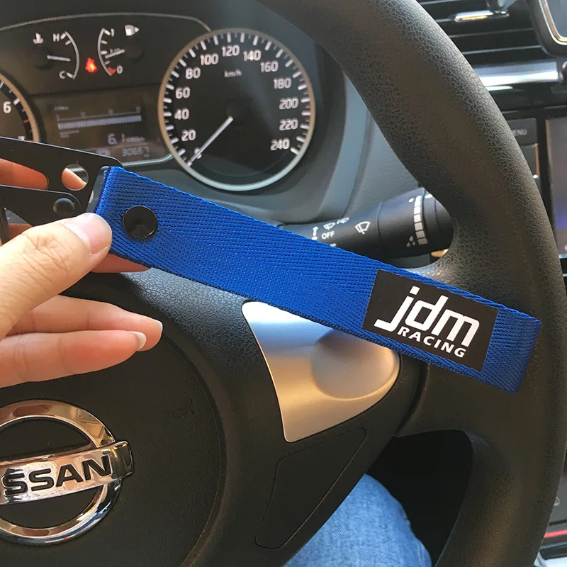 Горячая JDM Гоночный подвесной ремешок для ключей с зажимом и пряжкой, быстроразъемный брелок для ключей, красный/черный ремешок, материал, подвеска для ключей