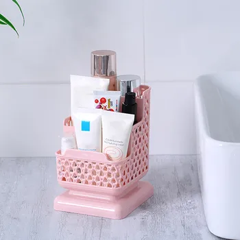 

Office Organizer Desktop Pen Storage Box Pencil Brush Pot Pen Holder Makeup Brush Plastic Container Sundries Desk Organi KQS8