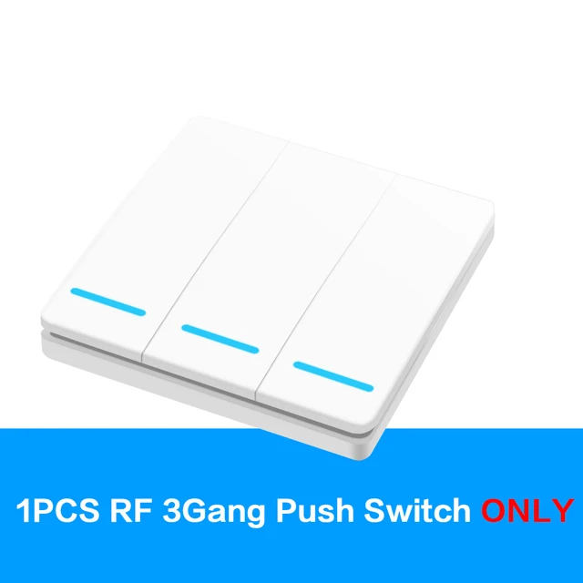 Wireless Smart Light Switch RF 433MHz Remote Control Switch AC 95-250V 10A Module 86 Wall Panel for Bedroom,Gallery Lights Lamp 1WP043