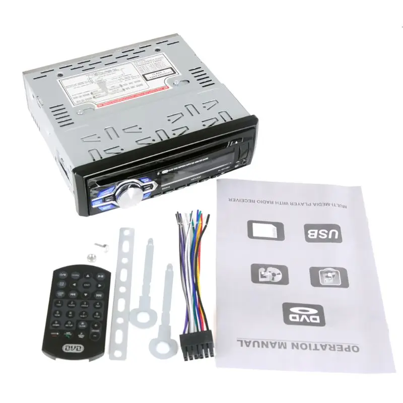 1 Din 12V автомобильный DVD CD плеер автомобиля MP3 стерео автомобиля Handfree Авторадио BT аудио
