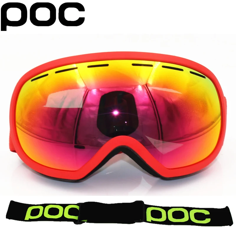 Псу бренд точку четкость Comp лыжные очки двойные слои Анти туман Лыжная маска солнцезащитные катание на
