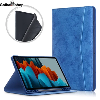 

Tablet Case for Samsung Galaxy Tab S7 Plus 12.4 inch 2020 Funda SM T970 T975 T976 Smart Stand Capa Case Cover with Pencil Holder