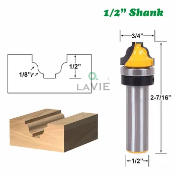 

12mm 1/2" Shank Milling Cutter Faux Ogee Router Bit C3 Carbide Tipped Woodworking Cutters 12.7mm Woodwork Carving Tools MC03073
