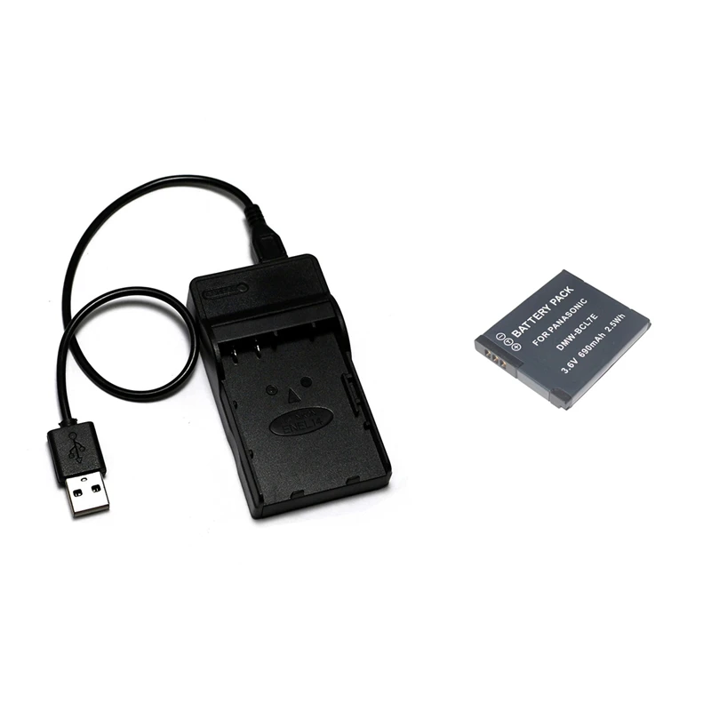 DMW-BCL7, DMW-BCL7E, BCL7, BCL7E, DMW-BCL7PP, BCL7PP Батарея+ Зарядное устройство для цифрового фотоаппарата Panasonic Lumix DMC-FS50, DMC-SZ10, DMC-SZ9, DMC-SZ8 - Цвет: Белый