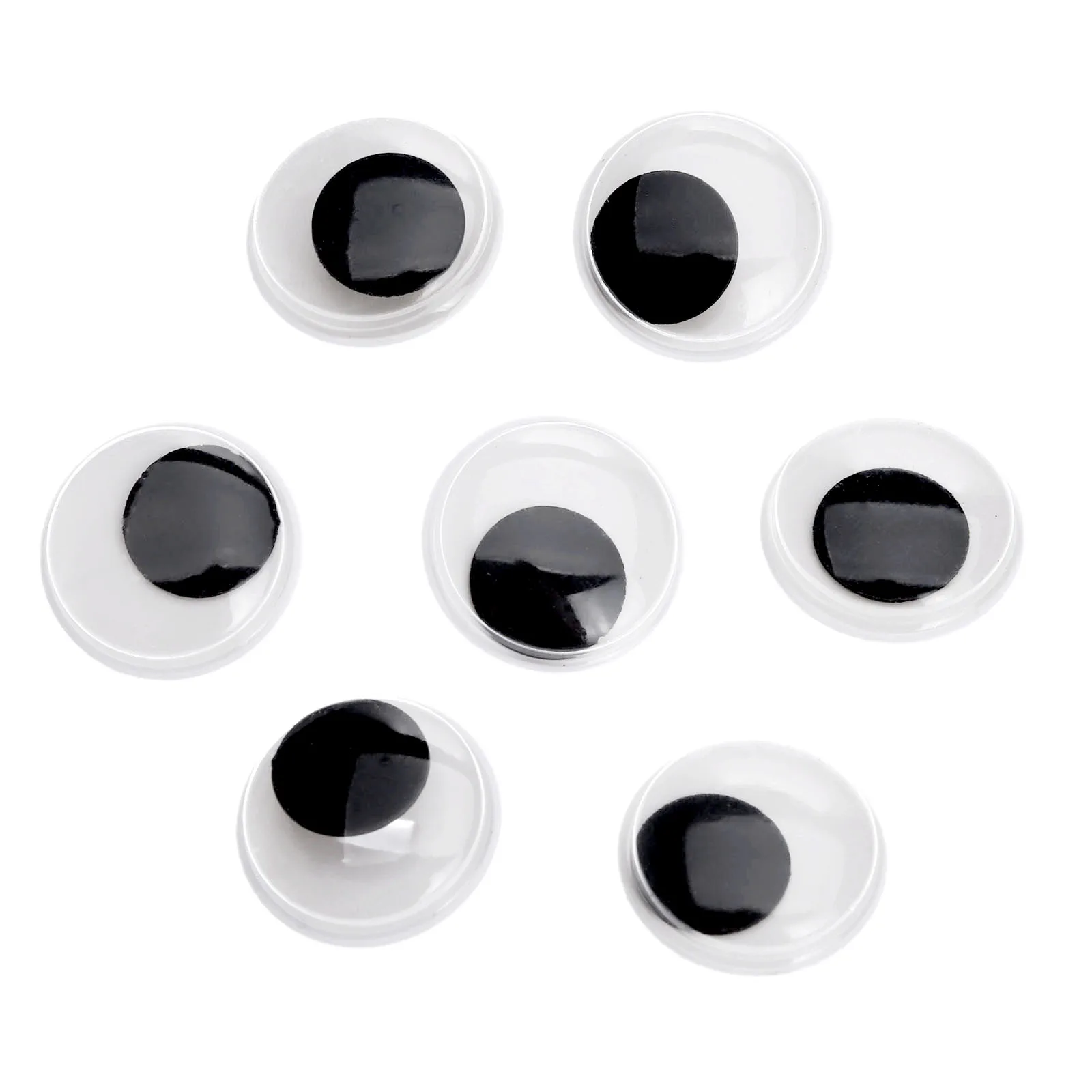 100pcs Sew On Wiggle Wobbly Googly Doll Toy Toy Animal Eyes Sewing Scrapbook Craft Trimmings 8/10/12/15mm