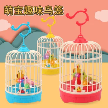 

Group New Style Educational Electric Birdcage Toy Baby Play House Model Birdhouse Birdcage Amazon CHILDREN'S Toy Toy