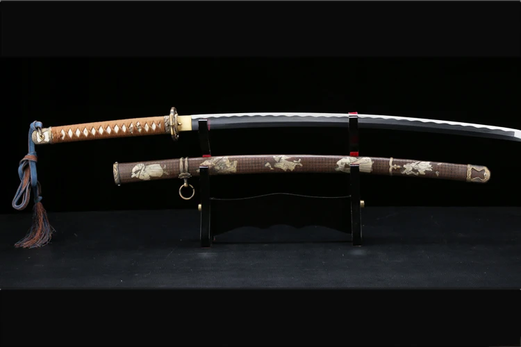 Японский мечи-катаны меч офицера 1045 углеродистая сталь резкость края реквизит для практики дома декоративные изделия из металла