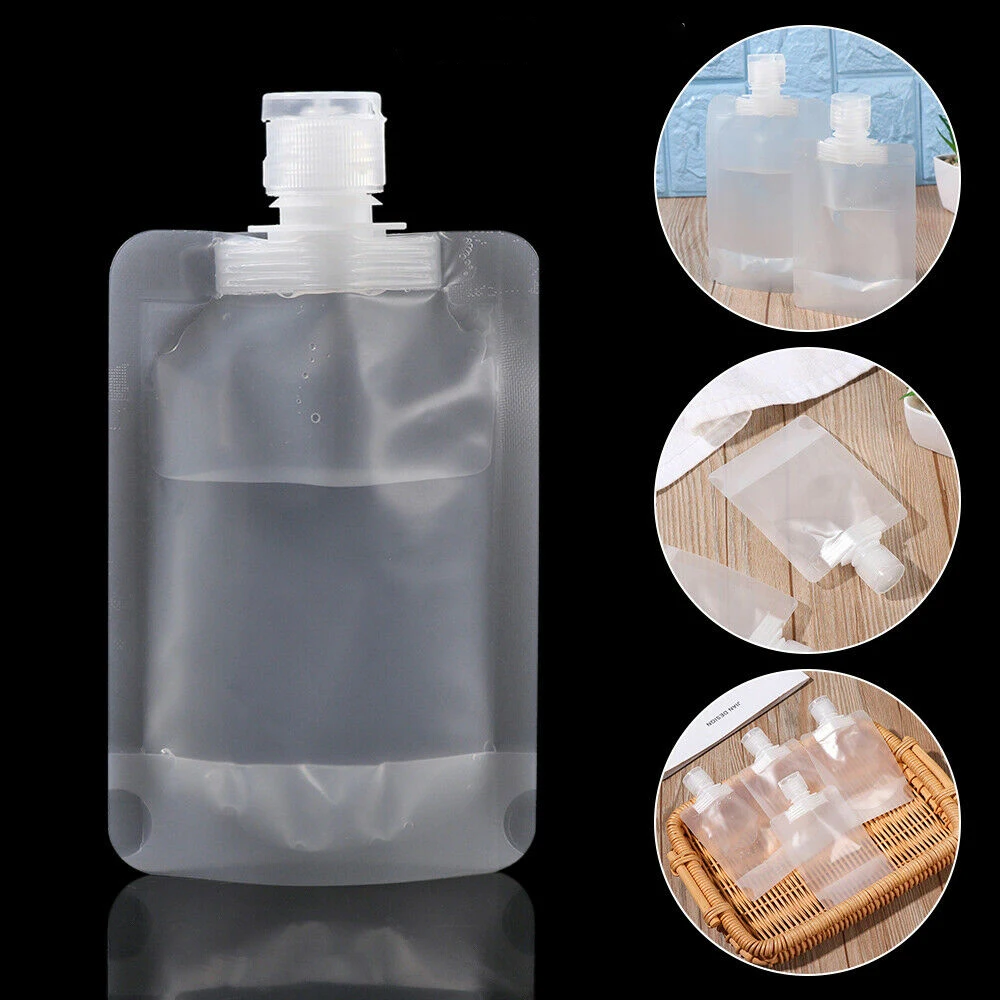 

Cosmetic Containers Clear Reusable Leak Proof Liquid Dispenser Bags Refillable Pouches Squeezable