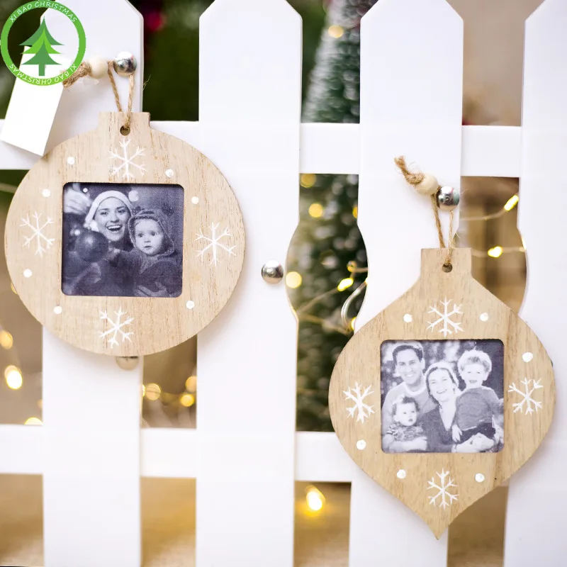 ##BUY 2019 Innovative Christmas Decorations DIY Wooden Hanging Frames Christmas Pendant Modern Photo Frames Christmas Gifts