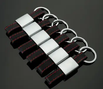 

50pcs/lot Car Keychain Keyring Auto Leather Key Chain Key Ring Holder For bmw M Performance Audi Sline VW R RS for benz AMG