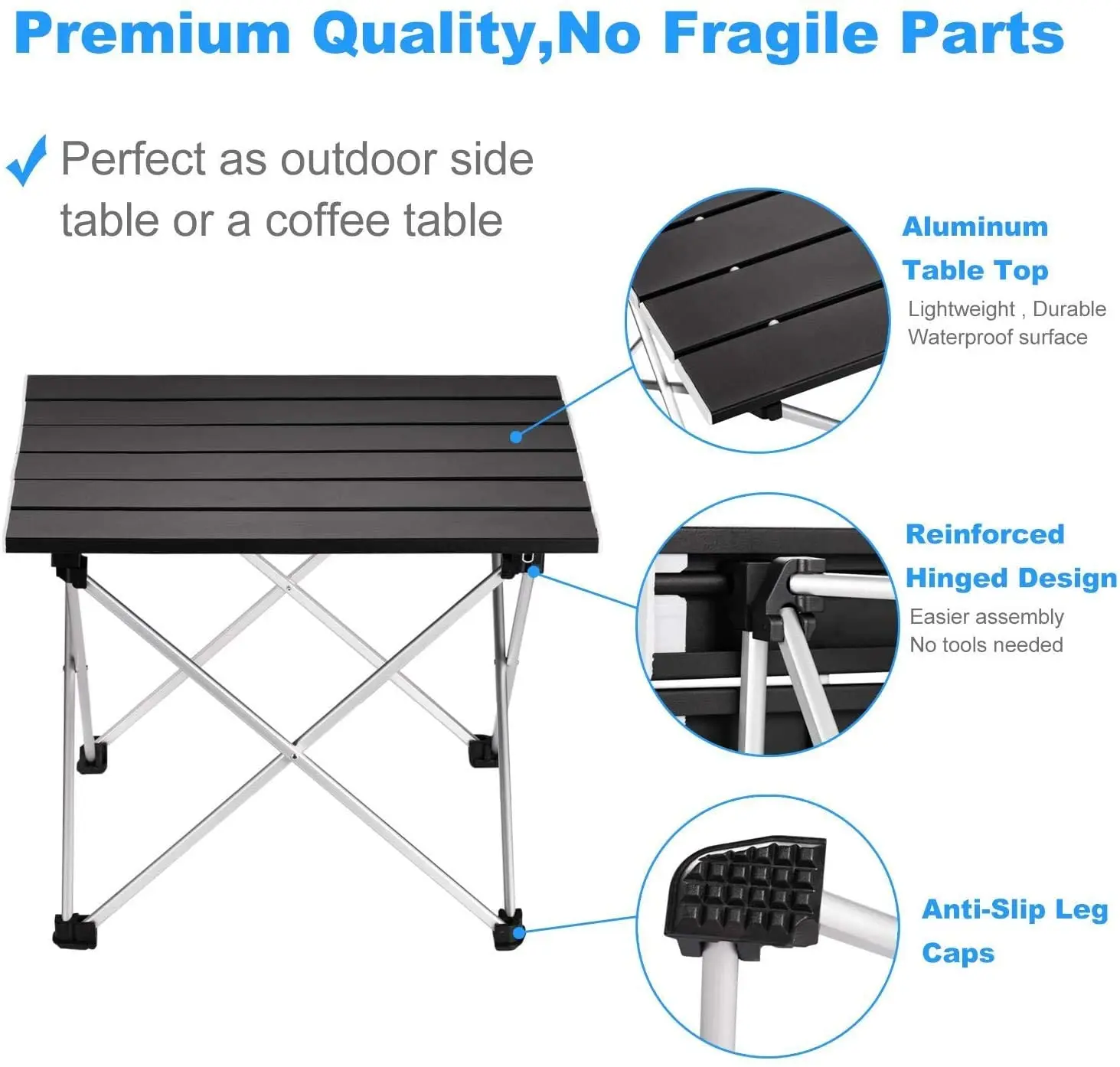 Ultralight Portable Folding Camping Table Foldable Outdoor Dinner Desk High Strength Aluminum Alloy For Garden Party Picnic BBQ image_2