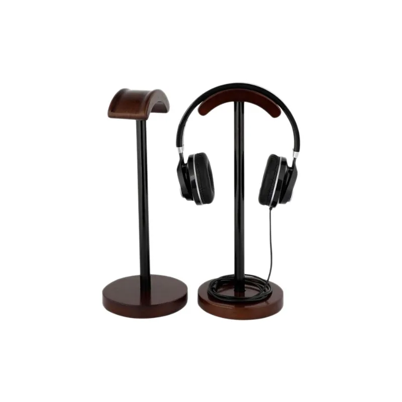 Wooden Headphone Earphone Headset Stand Hanger Bracket Desk Display Shelf Rack Holder Earphone Accessories Home Office