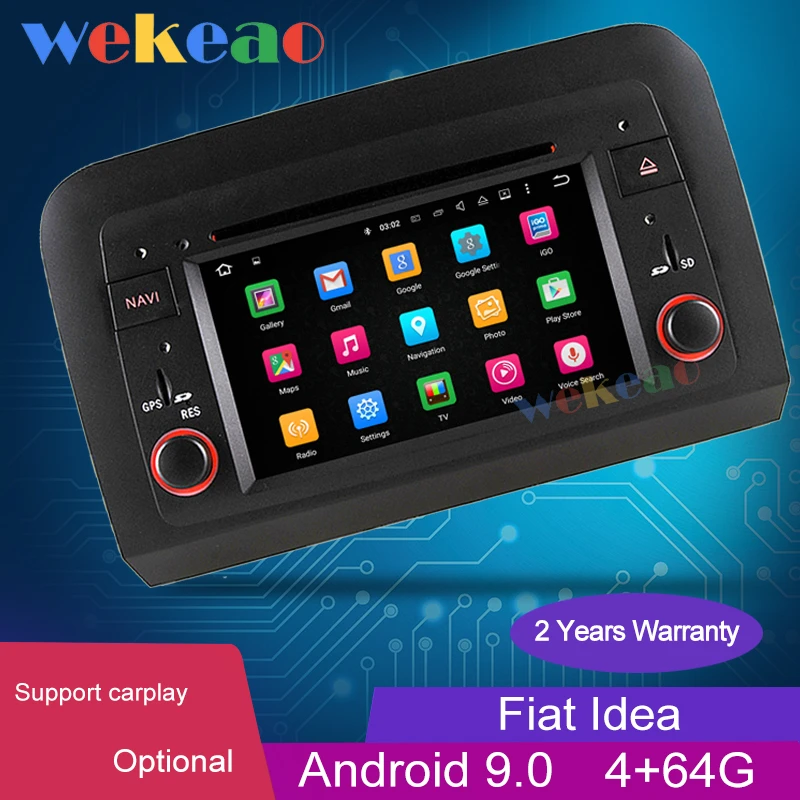 Wekeao 7 &quot2 Din Android 9 0 автомобильное радио Automotivo для Fiat chroma Idea панда автомобильный