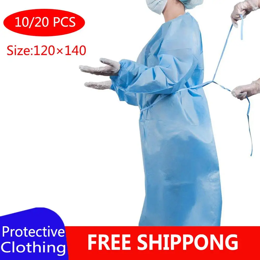 

Disposable Protective Clothing Anti-epidemic Coveralls Security Plastic Closures Isolation Suit Non-woven Clothing Antistatic