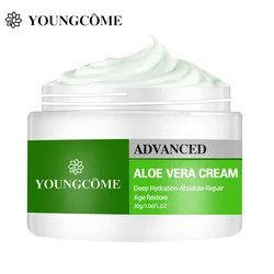 YOUNGCOME Aloe Vera Cream Oil Control Shrink Pores Repair Redness Firming Lifting Whitening Brightening Facial Skin Care