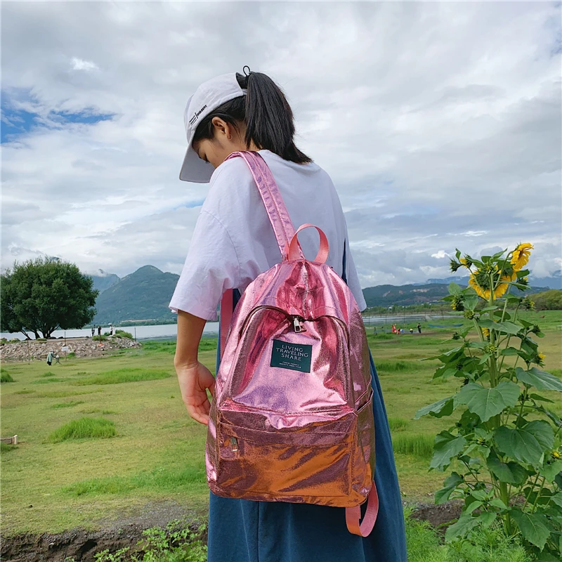 Лазерный женский рюкзак, модные студенческие сумки, новинка, женский рюкзак для путешествий, для девушек, Оксфорд, сумка на плечо, голографический рюкзак