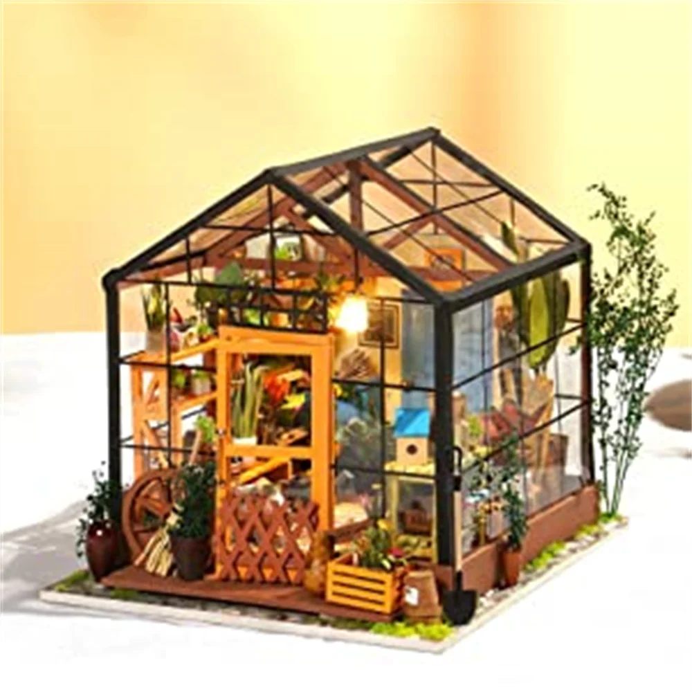 Architecture/Bricolage Maison Robotime Rolife Bricolage En Bois Miniature  Maison De Poupée Serre À La Main Maison De Poupée Cuisine Avec Meubles  Jouets Pour Enfants Dame Cadeau 231123 Du 29,13 €