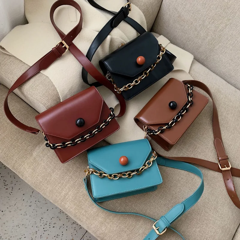 

New Arrival Bag Women's 2019 New Style Fashion Chain Shoulder Korean-style Versatile Fashion Elegant Retro Square Sling Bag