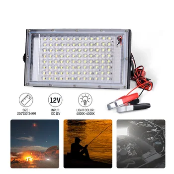 

Battery DC12V LED flood light 100W perfect power flood light colorful street light waterproof landscape lighting IP65 spotlight