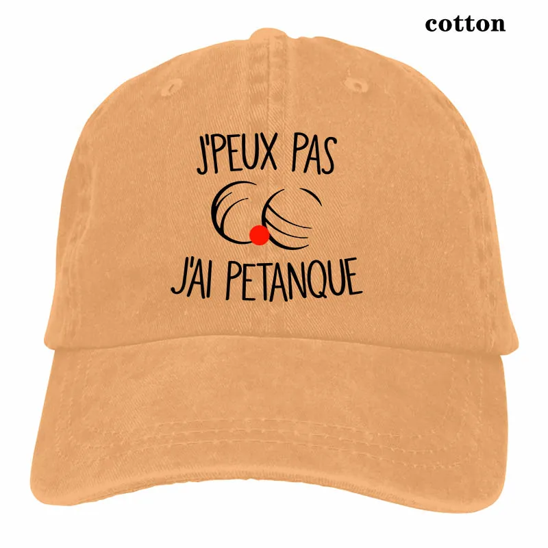 Jpeux pas jai Petanque, бейсболка для мужчин и женщин, бейсболки, модная Регулируемая Кепка - Цвет: 3-Natural