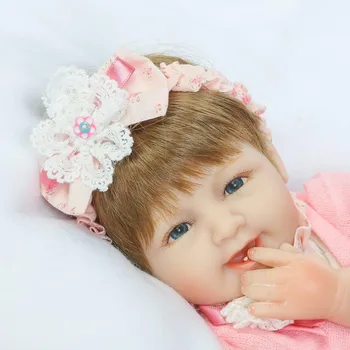 

Realistic Handmade Reborn Baby Dolls Girl 17'' Soft Vinyl Silicone Lifelike Gift Silicone Reborn Baby Dolls