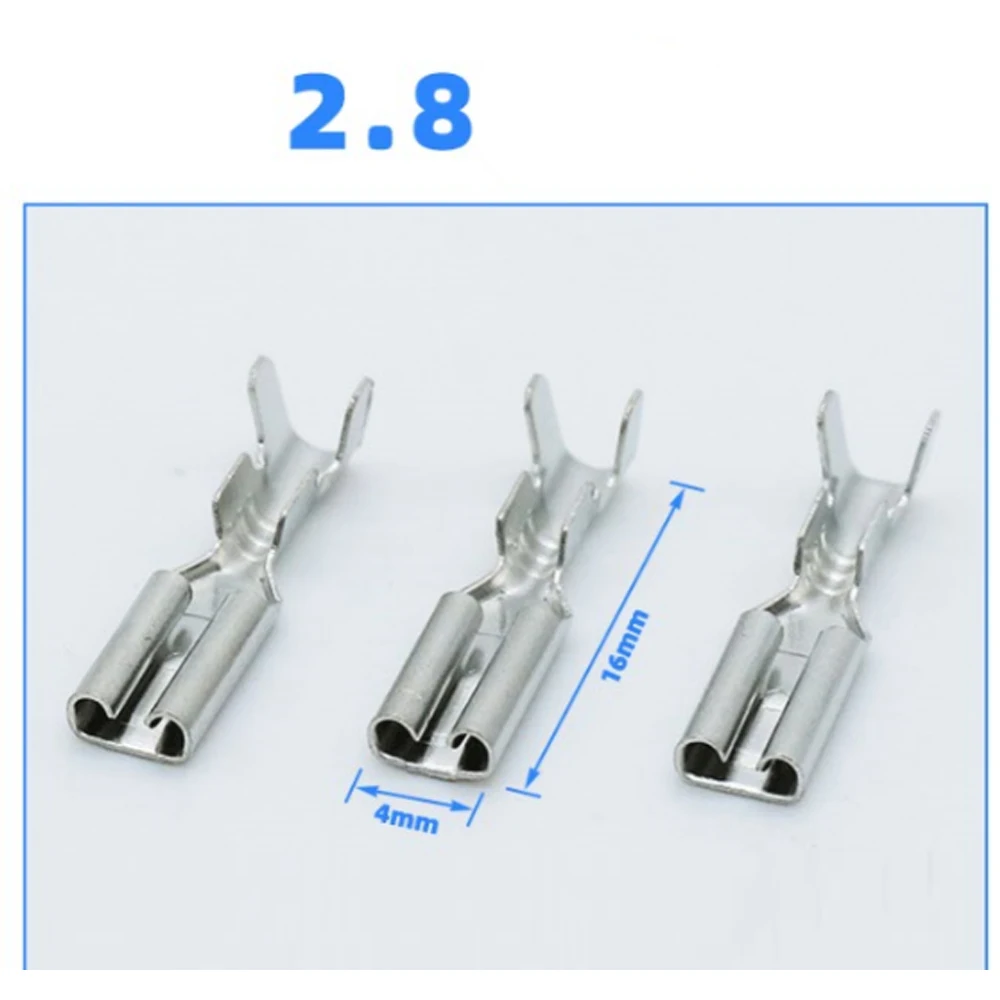 2.8mm-60pcs 60 штук 2,8/4,8/6,3 мм термоусадочные обжимные клеммы уплотнительные разъемы для электрических проводов обжимной клеммный разъем Ассортимент Комплект - Цвет: 2.8mm-60pcs
