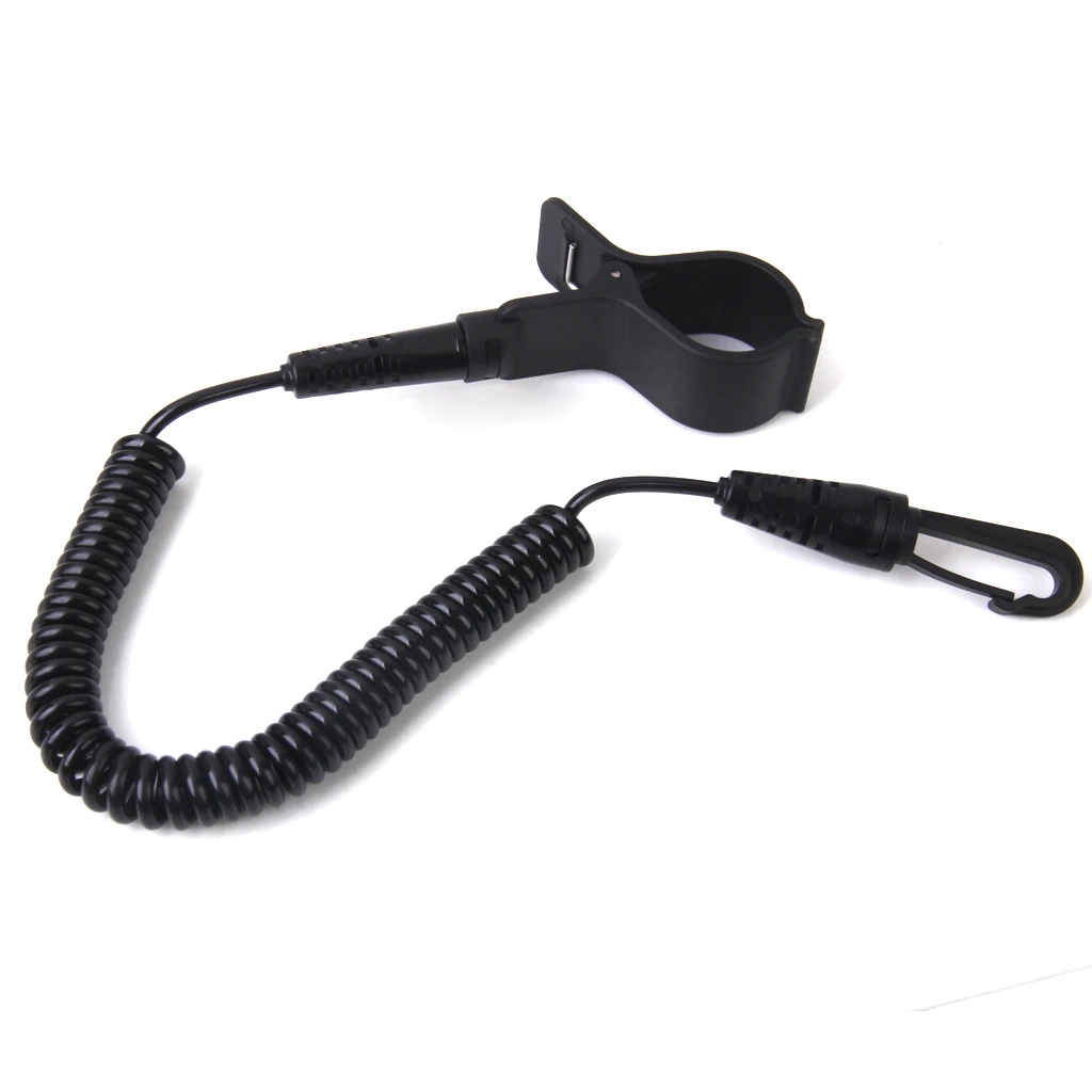 2pc Coiled Bungee Cord Kayak Canoe Boat Fishing Rod Paddle Leash Compass Lanyard