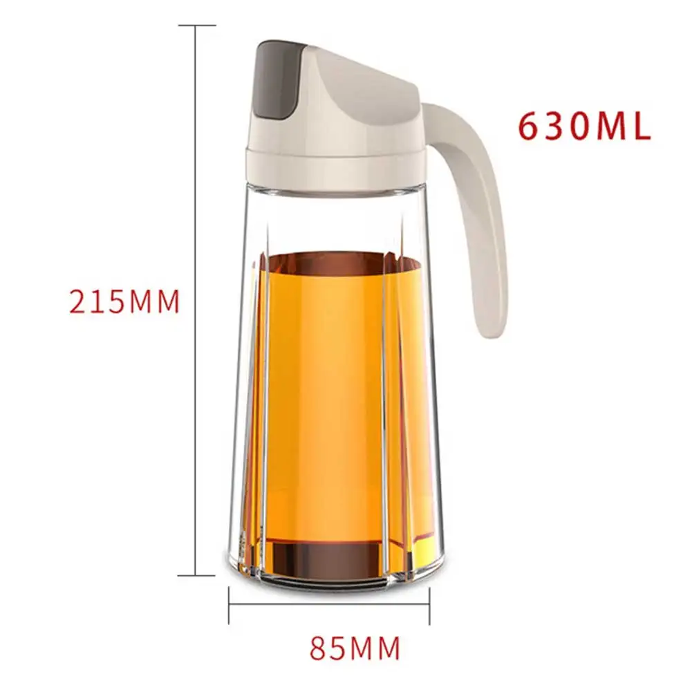 apricot 630ml Автоматическая открывающаяся бутылка для масла герметичный контейнер для приправы пробка диспенсер для масла JS23 - Цвет: apricot 630ml