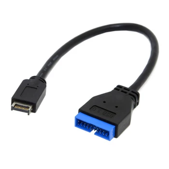 

Convert USB 3.1 Black Accessories 20cm Type-E To 20 Pin Adapter Cable Connector Long Front Panel Extension For ASUS Motherboard