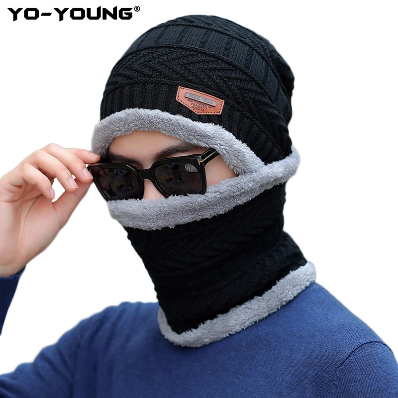 Yo Young зимние шапки для мужчин Skullies Beanie шапка зимняя и женщин мужской шерстяной