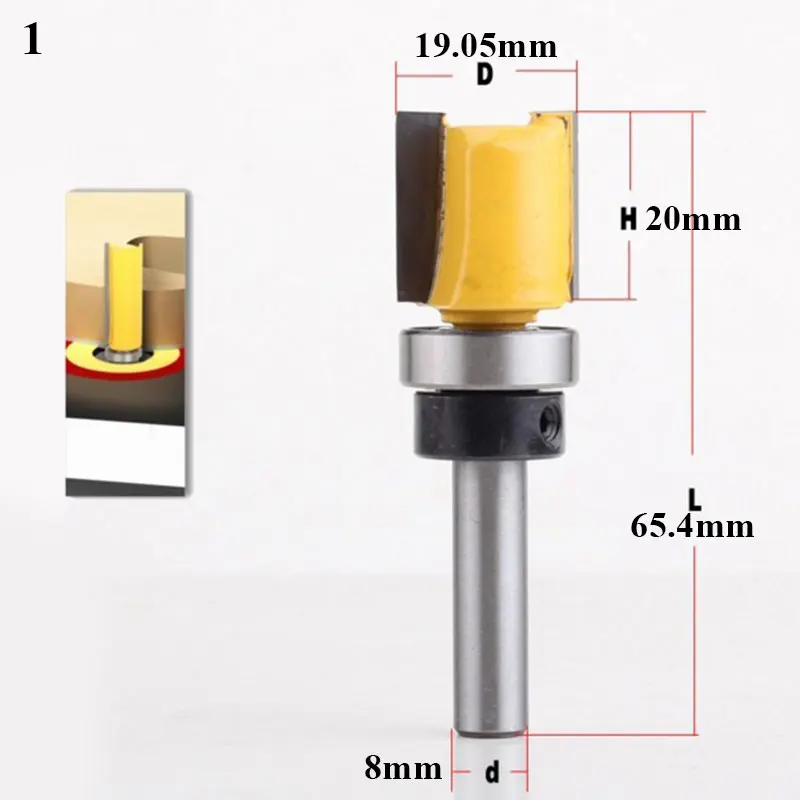 Shank Flush Trim Router Bit Pattern Bit Wood Milling Cutter Carpenter Straight End Mill Trimmer Cleaning Flush Trim Tenon Cutter central machinery band saw Woodworking Machinery