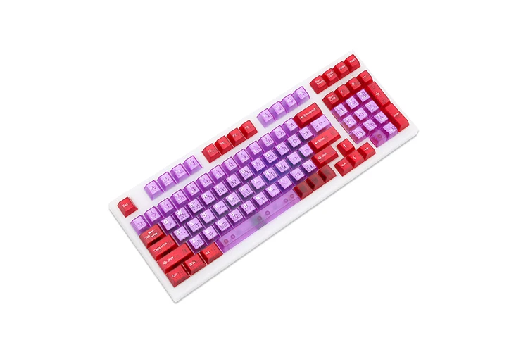 Taihao-atomic Roxo Cúbico Abs Doubleshot Keycap tipo Cúbico Translúcido para Teclado Mecânico Cor Vermelha - Imagem 6