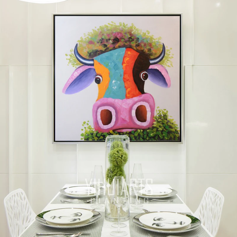 

Impression Oil Painting Bull Cow Painting Acrylic On Canvas Wall Art Canvas Painting Canvas Abstract Painting Wall Painting