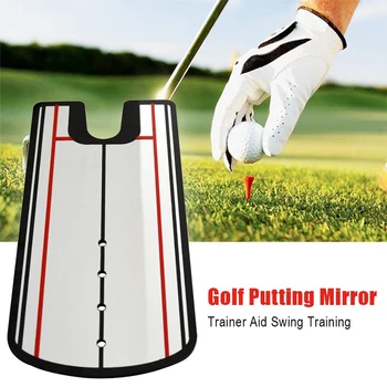 

Putting Mat Golf Accessories Swing Trainer Mirror Straight Practice Golf Training Aids Alignment Swing Straight Practice Mat