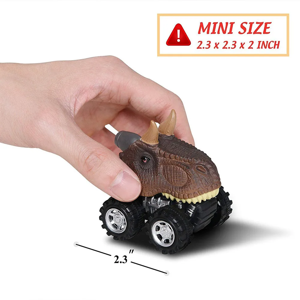 

4pc Children's Day Gift Cartoon Dinosaur Model Mini Toy Car Back Of The Car Funny Truck Hobby Gadgets Novelty Toy Gift Oyuncak