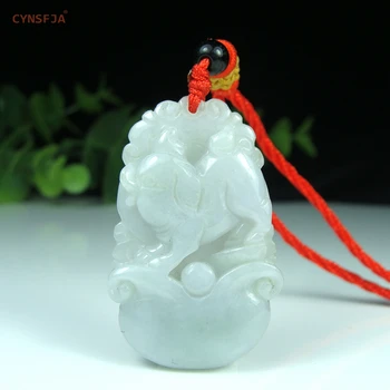 

CYNSFJA Real Certified Natural Grade A Burmese Jadeite Charms Amulets Chinese Zodiac Boar Jade Pendant High Quality Best Gifts
