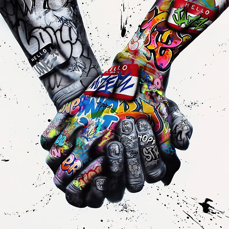 Graffiti Art Of TATTOO HANDS Canvas Paintings Posters Prints Wall Art Home Deco Graffiti Art Of TATTOO HANDS Canvas Paintings Posters Prints Wall Art Home Deco