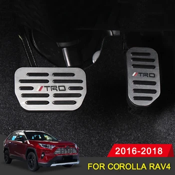 

2pcs Stainless Steel Car Pedal Covers Pedals Set For Toyota Corolla RAV4 2016 2017 2018 Car Pedal Cover Set Accessories Non-Slip