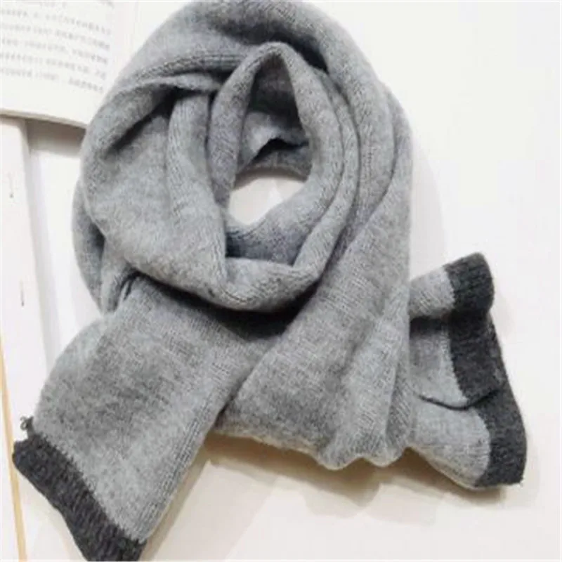 JX002-Light grey Зимний теплый шарф для мальчиков, qiu dong han edition, Детская однотонная вязаная зимняя одежда для девочек в западном стиле с воротником, JX002 - Цвет: JX002-Light grey
