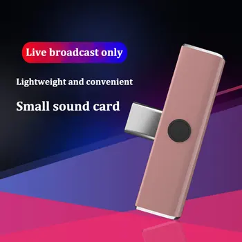 

Mini Phone USB External Sound Card Outdoor Live Broadcast Stereo Mobile Microphone Audio Adapter @M23