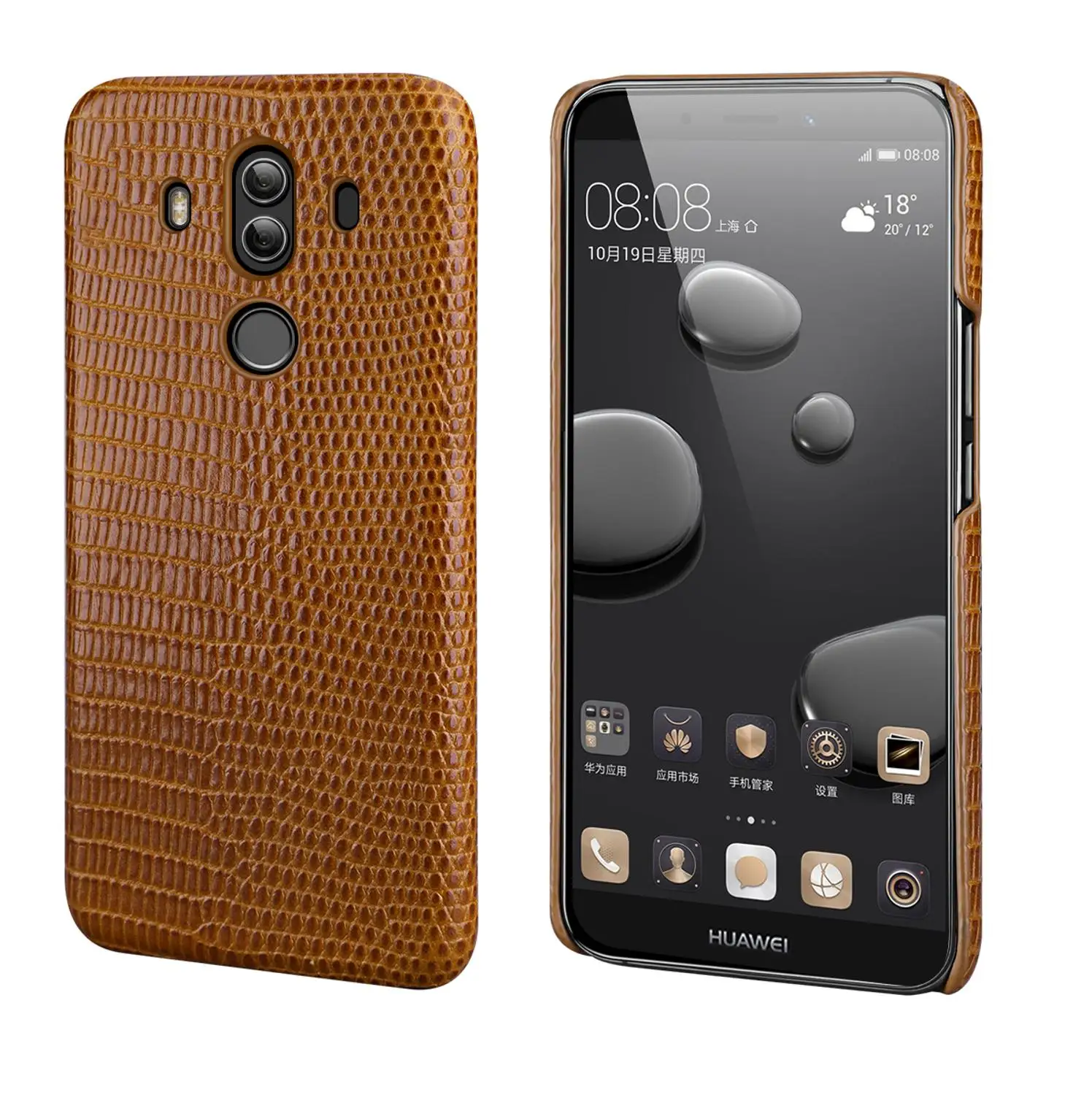 Для huawei Mate 10 Pro чехол для телефона Роскошный чехол из натуральной кожи с узором ящерицы ручной работы Классический чехол для huawei P20 P30 Pro