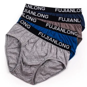 

4pcs 100% Cotton Briefs Mens Comfortable Underpants Man Underwear Men's Breathable Soft Brand Underwear Shorts