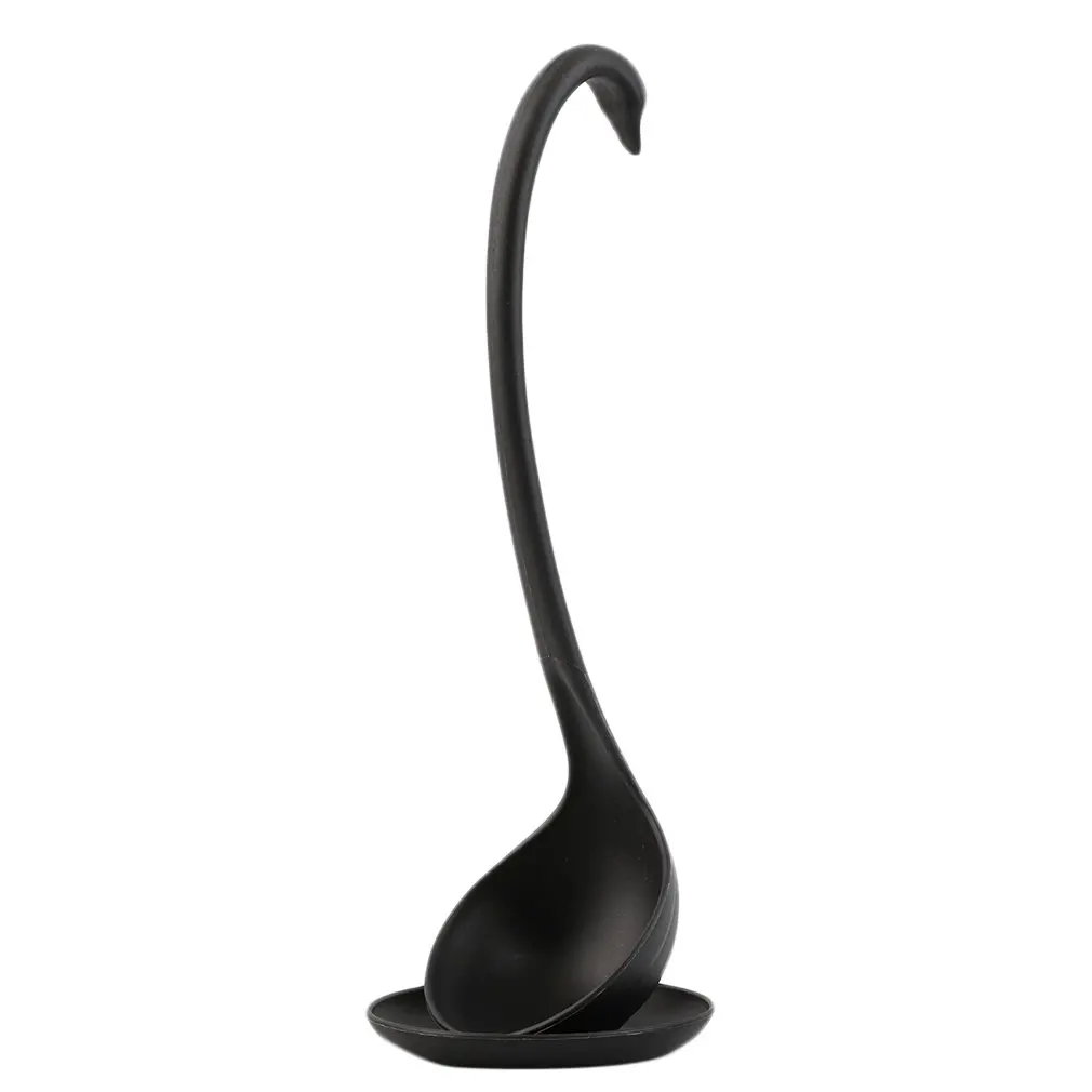 

2017 Swan Ladle Spoons Unique Swan Shaped Ladle Special Swan Spoons Useful Kitchen Cooking Tool Plastic Ladle Home Table Decor
