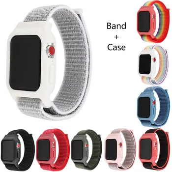 

Watchband Cover For Apple Watch iWatch Series 2 3 4 5 Soft Nylon Loop Band 44mm 40mm 42mm 38mm Wristband Replace Strap