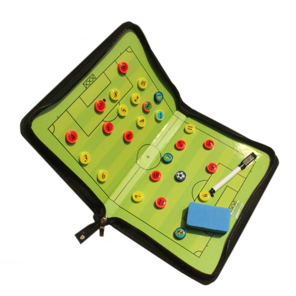 Portable Soccer Coaching Board Coachs Tactical Foldable Magnetic Tactic Football Game Training Tactics Clipboard | Спорт и