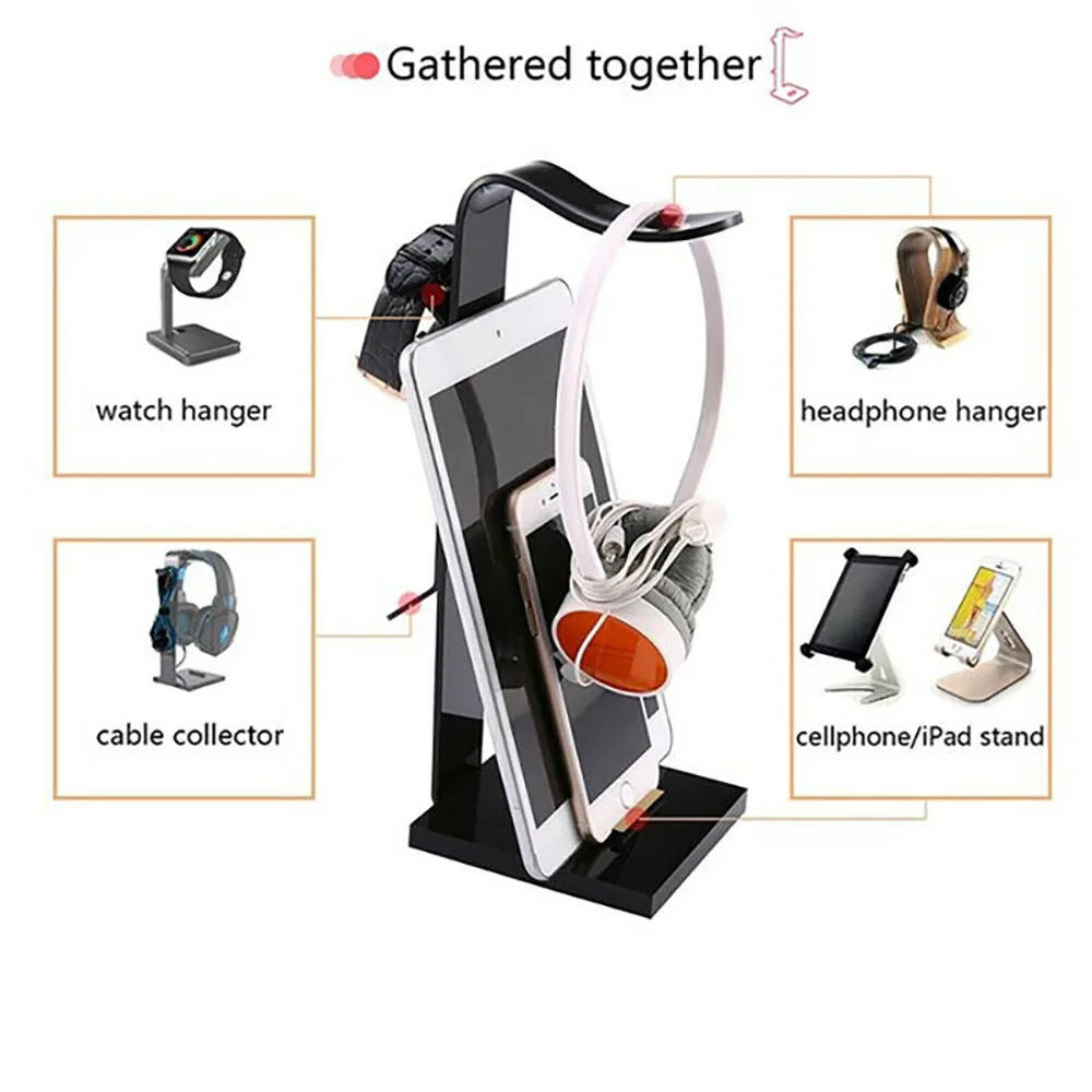Universal Headphone Holder Earphone Headset Hanger Headphone Desk Display Stand Shelf Bracket Hanger Support Bracket