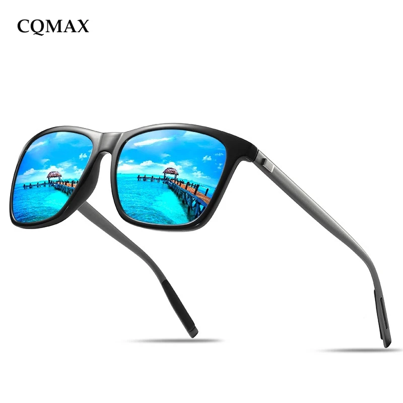 CQMAX поляризованные алюминиевые TR90 солнцезащитные очки мужские брендовые