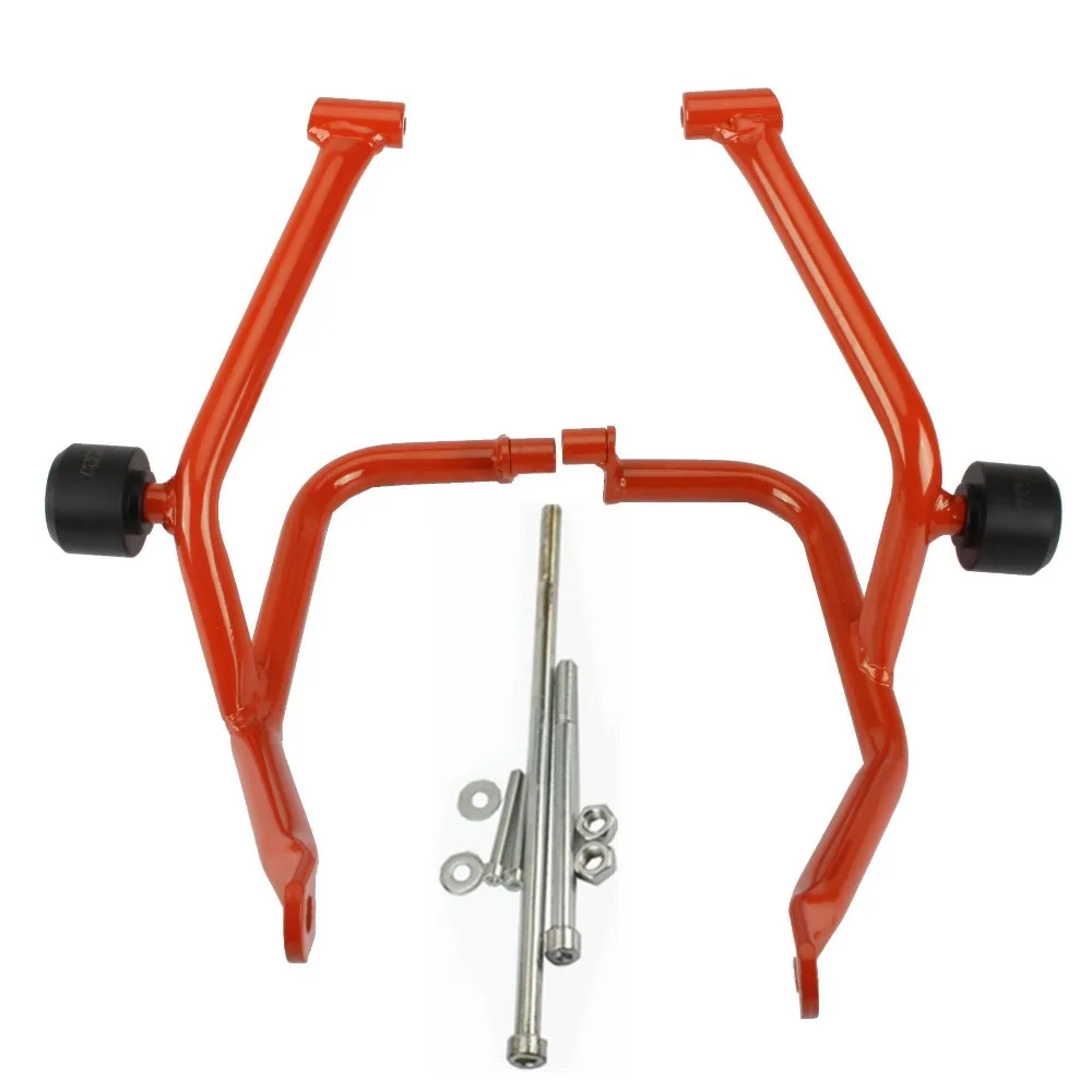 

Knight823 Motorcycle Crash Bar Frame Engine Protection Guard Bumper For KTM duke 125 200 Bumper engine 2013-16 Orange Black